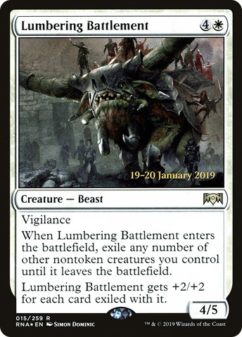 Lumbering Battlement [Ravnica Allegiance Prerelease Promos]