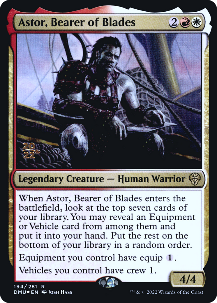 Astor, Bearer of Blades [Dominaria United Prerelease Promos]