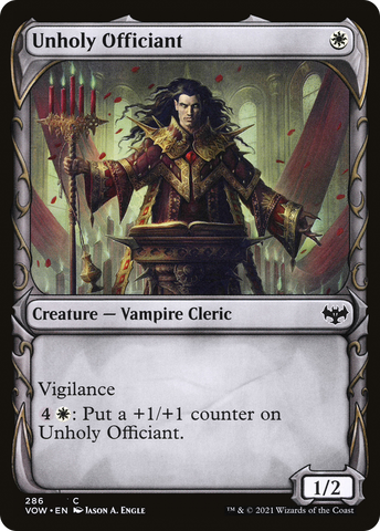 Unholy Officiant (Showcase Fang Frame) [Innistrad: Crimson Vow]