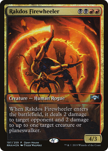 Rakdos Firewheeler (Open House) (Extended) [Ravnica Allegiance Promos]