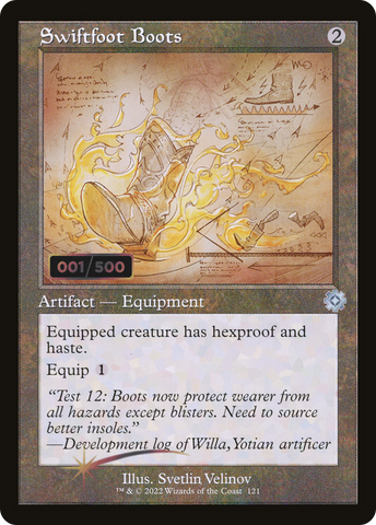 Swiftfoot Boots (Retro Schematic) (Serial Numbered) [The Brothers' War Retro Artifacts]