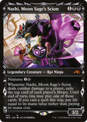Nashi, Moon Sage's Scion (Showcase Ninja) [Kamigawa: Neon Dynasty]