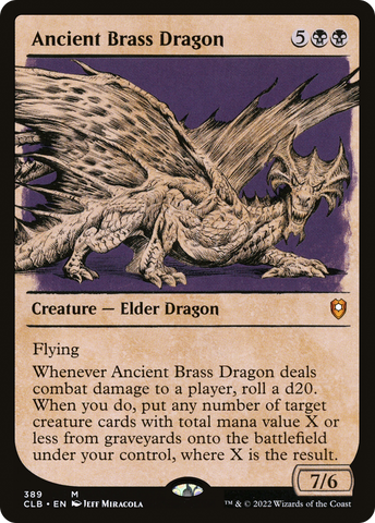 Ancient Brass Dragon (Showcase) [Commander Legends: Battle for Baldur's Gate]