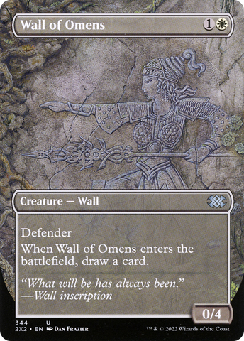 Wall of Omens (Borderless Alternate Art) [Double Masters 2022]