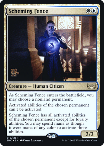 Scheming Fence [Streets of New Capenna Prerelease Promos]