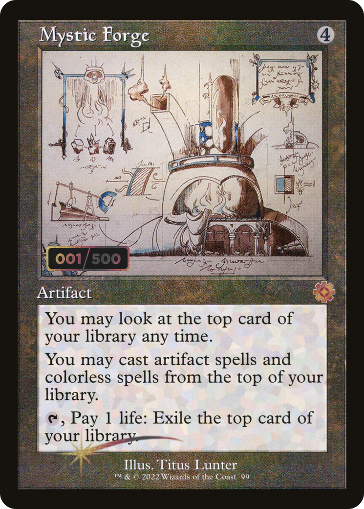 Mystic Forge (Retro Schematic) (Serial Numbered) [The Brothers' War Retro Artifacts]