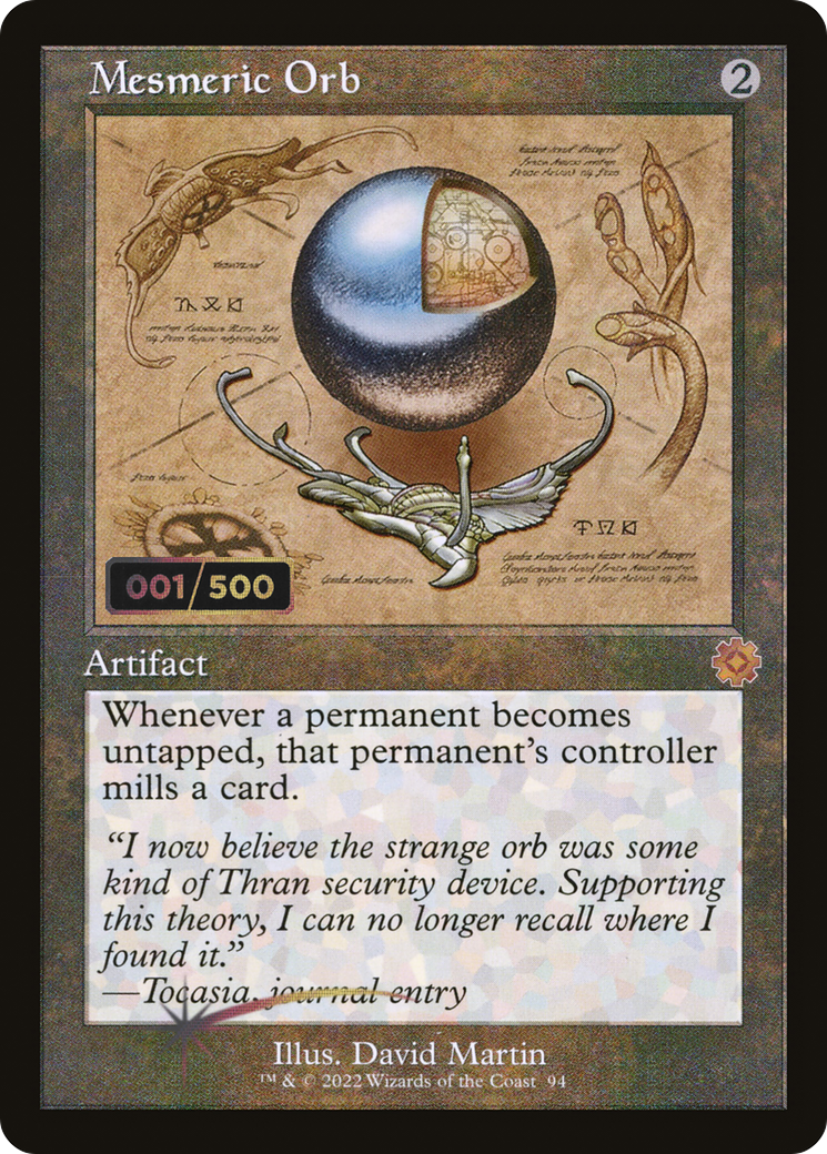 Mesmeric Orb (Retro Schematic) (Serial Numbered) [The Brothers' War Retro Artifacts]