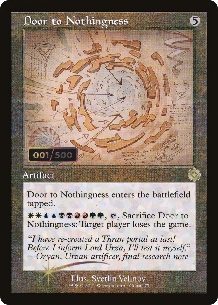 Door to Nothingness (Retro Schematic) (Serial Numbered) [The Brothers' War Retro Artifacts]