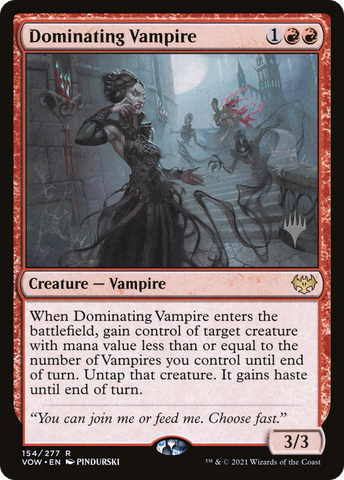 Dominating Vampire (Promo Pack) [Innistrad: Crimson Vow Promos]