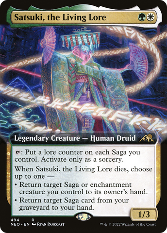 Satsuki, the Living Lore (Extended Art) [Kamigawa: Neon Dynasty]