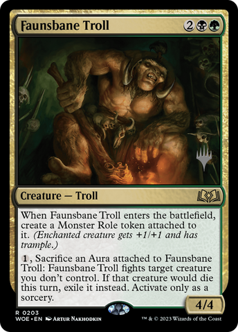 Faunsbane Troll (Promo Pack) [Wilds of Eldraine Promos]
