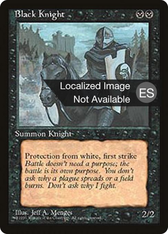 Black Knight [Fourth Edition Foreign Black Border]
