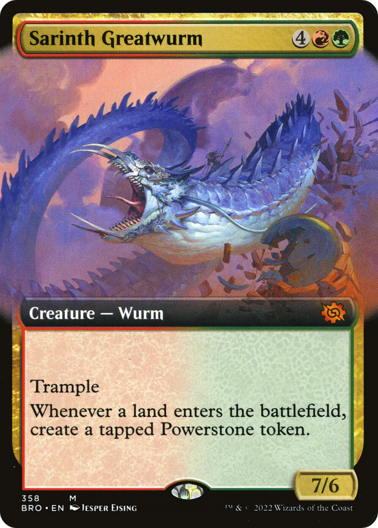 Sarinth Greatwurm (Extended Art) [The Brothers' War]