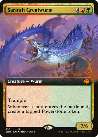 Sarinth Greatwurm (Extended Art) [The Brothers' War]