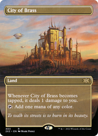 City of Brass (Borderless Alternate Art) [Double Masters 2022]