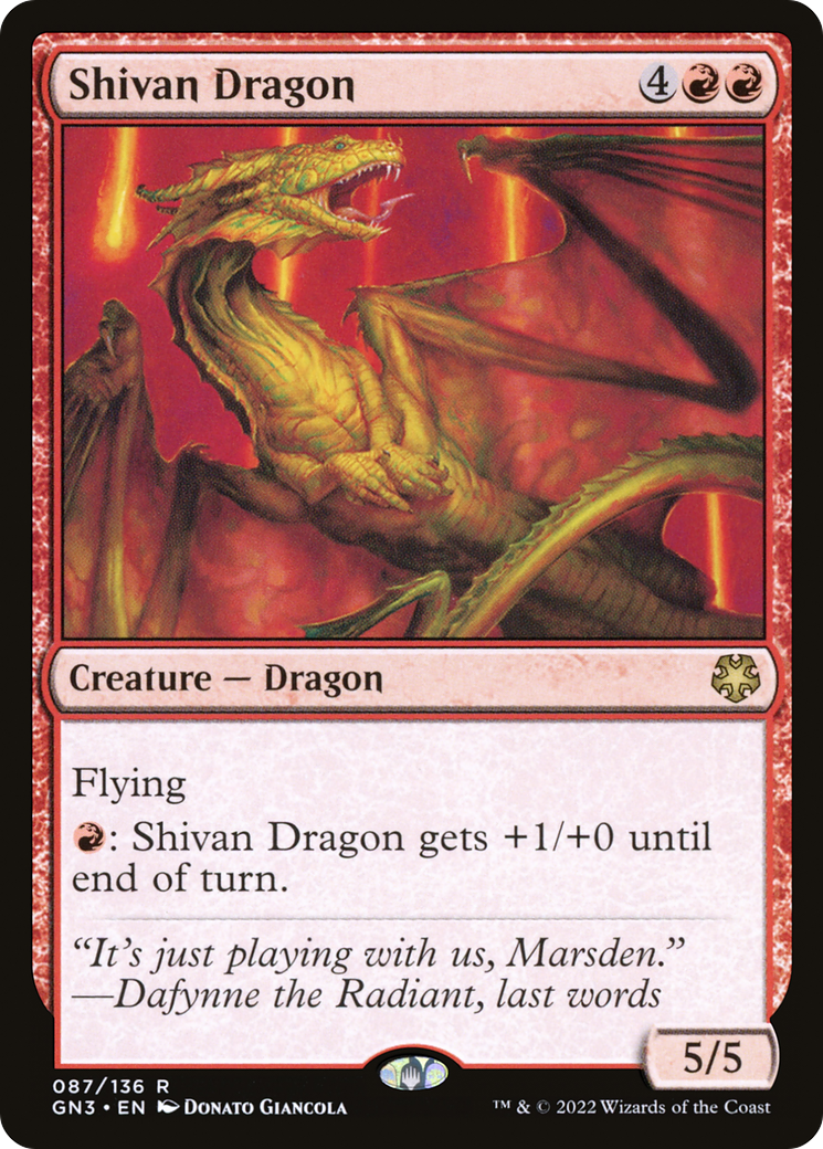Shivan Dragon [Game Night: Free-for-All]