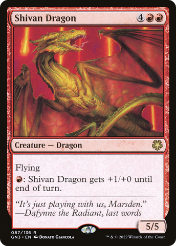 Shivan Dragon [Game Night: Free-for-All]