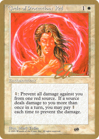 Circle of Protection: Red (Eric Tam) (SB) [Pro Tour Collector Set]