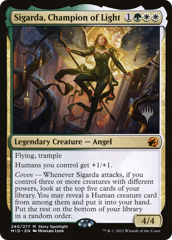 Sigarda, Champion of Light (Promo Pack) [Innistrad: Midnight Hunt Promos]