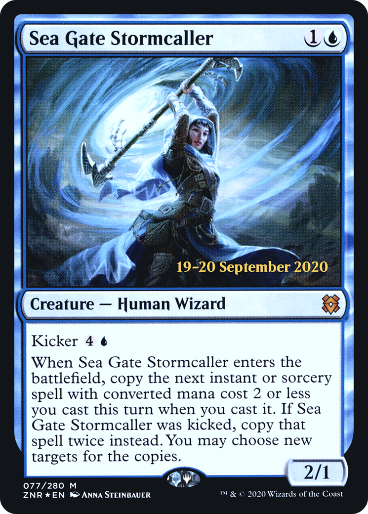 Sea Gate Stormcaller  [Zendikar Rising Prerelease Promos]