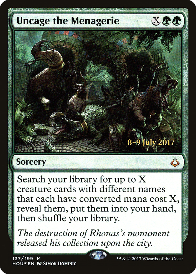 Uncage the Menagerie  [Hour of Devastation Prerelease Promos]