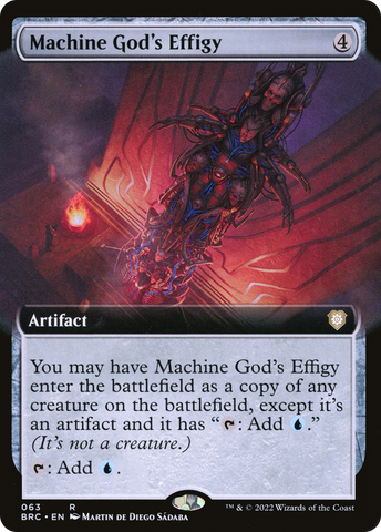 Machine God's Effigy (Extended Art) [The Brothers' War Commander]