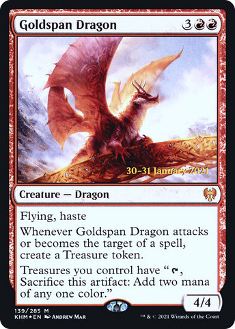 Goldspan Dragon  [Kaldheim Prerelease Promos]