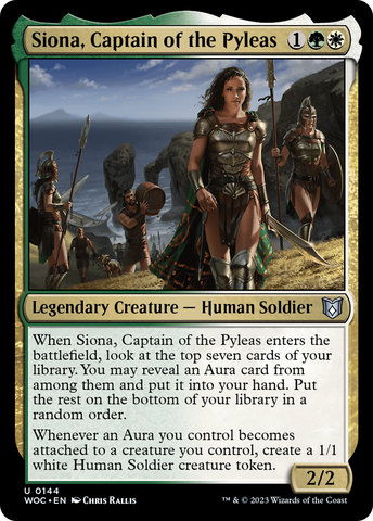 Siona, Captain of the Pyleas [Wilds of Eldraine Commander]