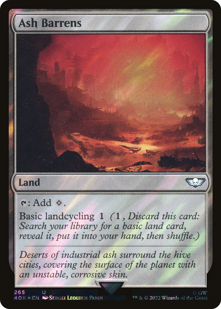Ash Barrens (Surge Foil) [Universes Beyond: Warhammer 40,000]