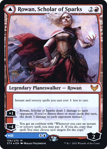Rowan, Scholar of Sparks // Will, Scholar of Frost [Strixhaven: School of Mages Prerelease Promos]