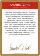 Daniel Zink Bio [World Championship Decks 2003]