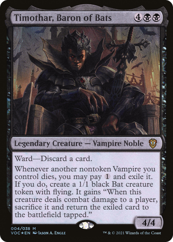 Timothar, Baron of Bats [Innistrad: Crimson Vow Commander]