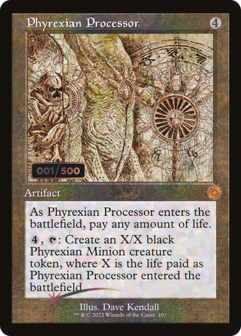 Phyrexian Processor (Retro Schematic) (Serial Numbered) [The Brothers' War Retro Artifacts]