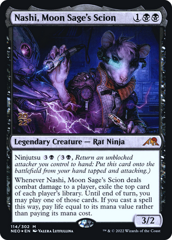 Nashi, Moon Sage's Scion [Kamigawa: Neon Dynasty Prerelease Promos]
