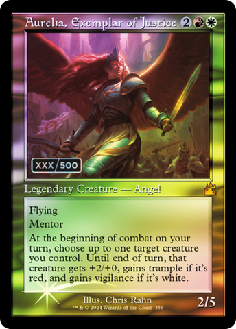 Aurelia, Exemplar of Justice (Retro) (Serialized) [Ravnica Remastered]