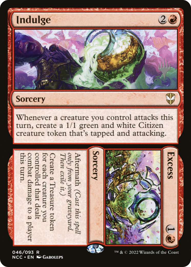 Indulge // Excess (Promo Pack) [Streets of New Capenna Commander Promos]