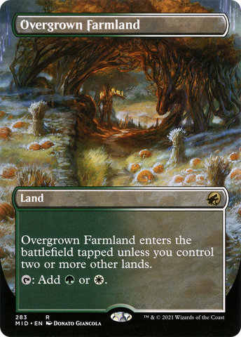 Overgrown Farmland (Borderless) [Innistrad: Midnight Hunt]