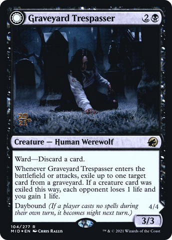 Graveyard Trespasser // Graveyard Glutton [Innistrad: Midnight Hunt Prerelease Promos]