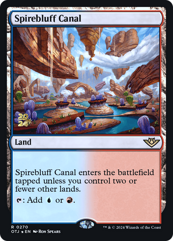 Spirebluff Canal (OTJ) [Outlaws of Thunder Junction Prerelease Promos]