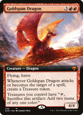 Goldspan Dragon (Extended Art) [Kaldheim]