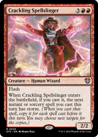 Crackling Spellslinger [Outlaws of Thunder Junction Commander]