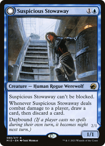 Suspicious Stowaway // Seafaring Werewolf [Innistrad: Midnight Hunt]