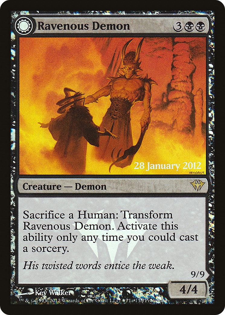 Ravenous Demon // Archdemon of Greed  [Dark Ascension Prerelease Promos]
