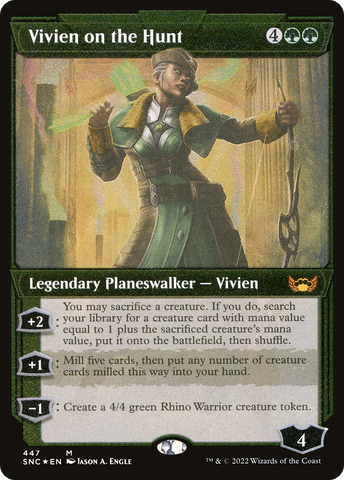 Vivien on the Hunt (Showcase Art Deco Foil Etched) [Streets of New Capenna]
