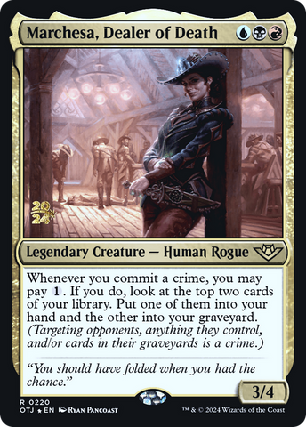 Marchesa, Dealer of Death [Outlaws of Thunder Junction Prerelease Promos]