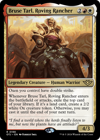 Bruse Tarl, Roving Rancher (Promo Pack) [Outlaws of Thunder Junction Promos]