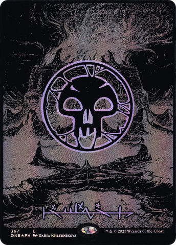 Swamp (367) (Oil Slick Raised Foil) [Phyrexia: All Will Be One]