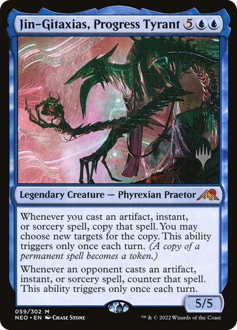 Jin-Gitaxias, Progress Tyrant (Promo Pack) [Kamigawa: Neon Dynasty Promos]