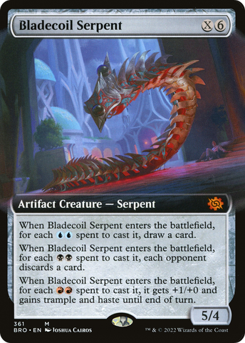 Bladecoil Serpent (Extended Art) [The Brothers' War]