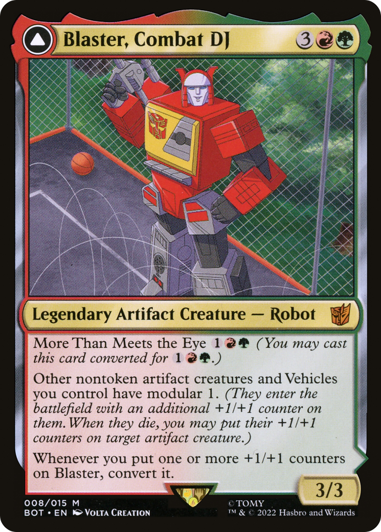 Blaster, Combat DJ // Blaster, Morale Booster [Universes Beyond: Transformers]